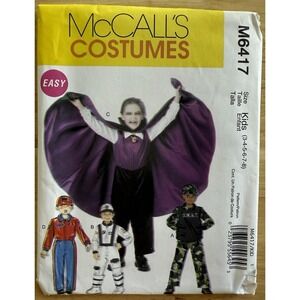 McCall's Pattern M6417 Child Halloween Costume‎ Astronaut SWAT Vampire Tech 3-8